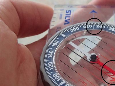 A compass in the palm of a hand.