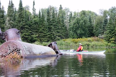 A shipwreck on Michipicoten Island on Lake Superior.